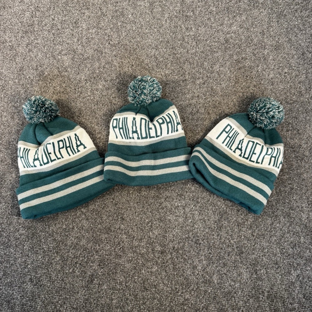 Philadelphia Football 3D Embroidery Cap Winter Warm Beanie Knit Stocking Hat (3)